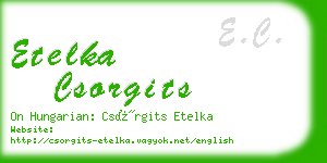 etelka csorgits business card